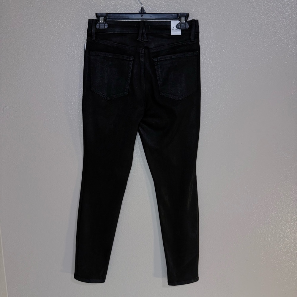 Good American Good Legs Black Coated Skinny Jeans Pants - Sz 8/29, NWT - Picture 4 of 14
